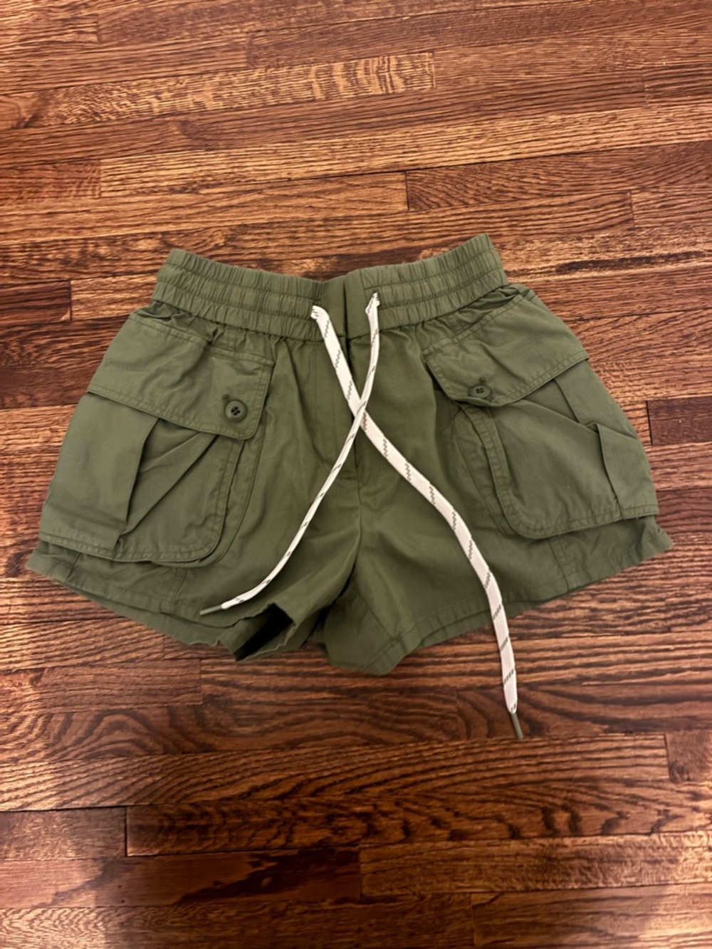 J. Crew Olive Cargo Drawstring Shorts